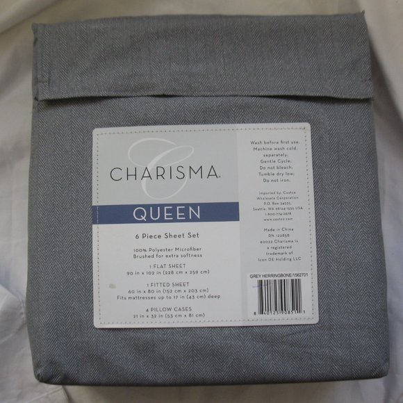 Charisma Bedding Copy Charisma Queen 6piece Sheet Set Gray B8 Nwt Poshmark